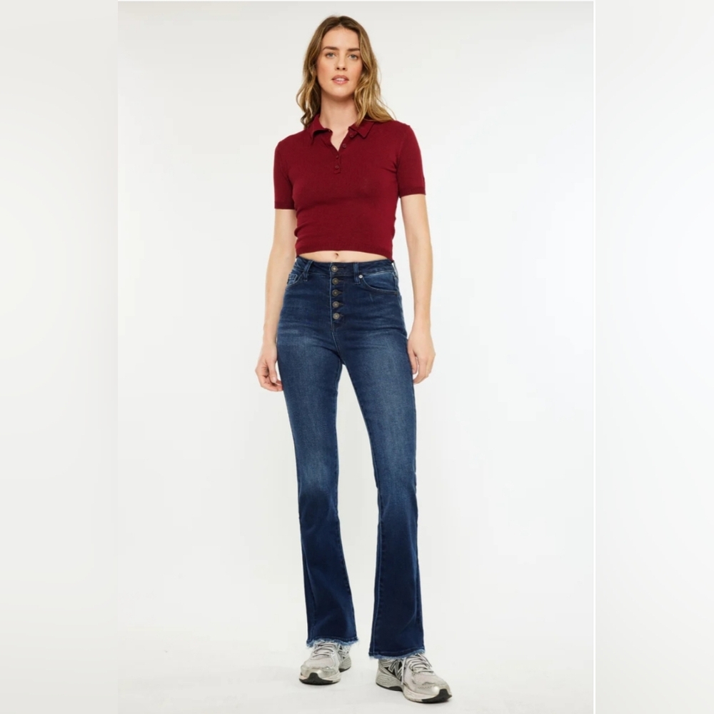 KanCan Rainn Ultra High Rise Flare Jeans (27)